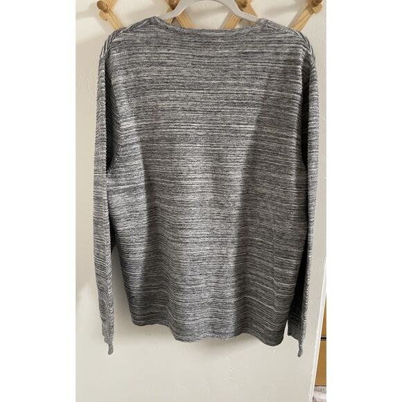 Calibrate Sweater Men's Large Gray Slub Crewneck Pullover Textured Cotton Blend - Picture 8 of 8